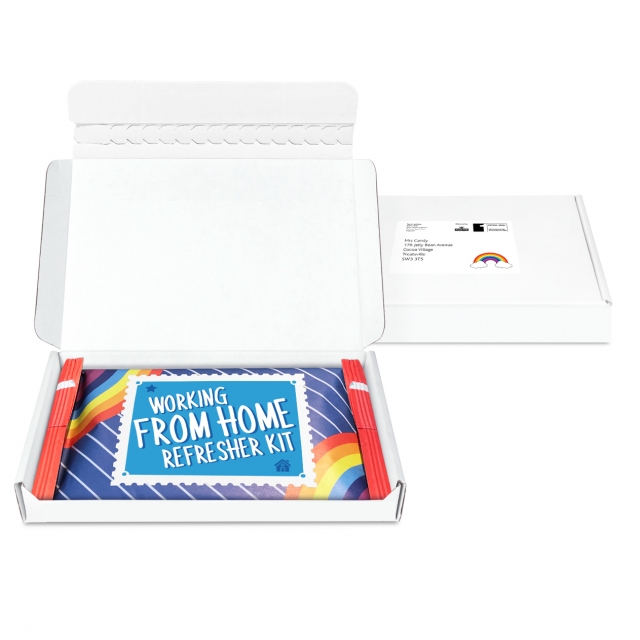 Gift Boxes – Mini White Postal Box – Large Refresher Pack – Digital Print