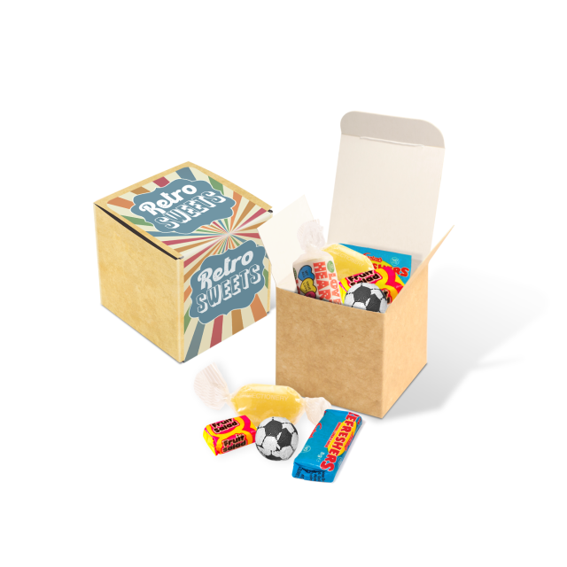 Eco Range – Eco Kraft Cube – Retro Sweets