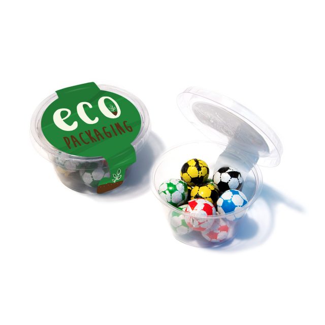 Eco Range – Eco Maxi Pot – Chocolate Footballs