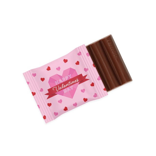 Valentines – 3 Baton Bar – Milk Chocolate – 41% Cocoa
