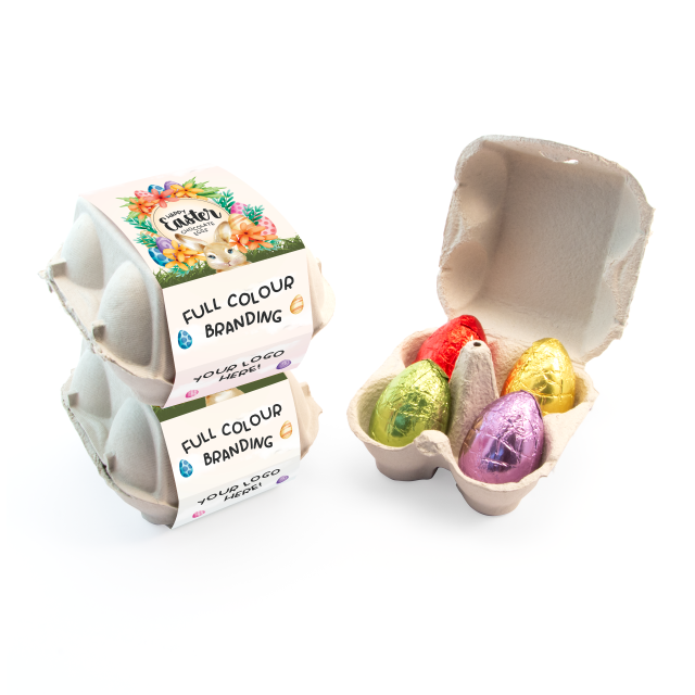 Easter – Egg Box – Hollow Chocolate Eggs – x4