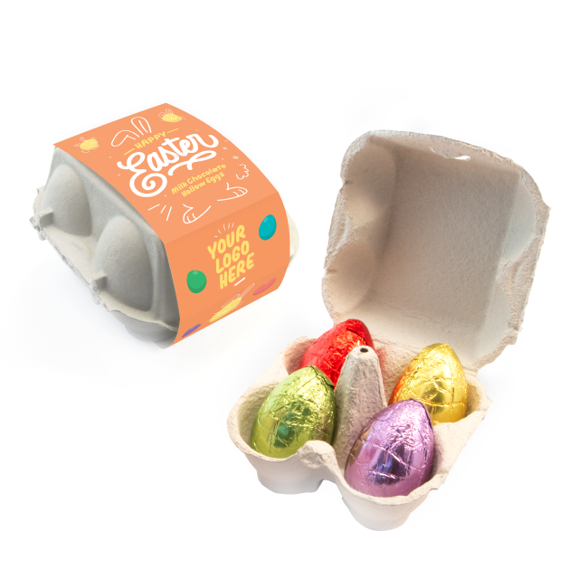 Easter – Egg Box – Hollow Chocolate Eggs – x4
